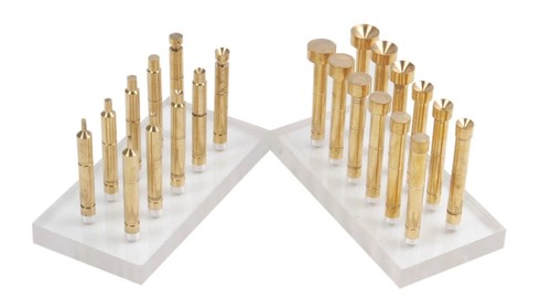 22pc brass dop sticks - dop, set